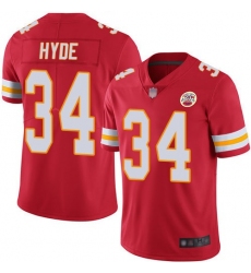 Chiefs 34 Carlos Hyde Red Vapor Untouchable Limited Jersey