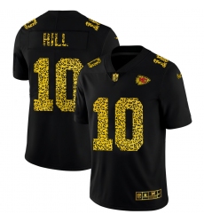 Kansas City Chiefs 10 Tyreek Hill Men Nike Leopard Print Fashion Vapor Limited NFL Jersey Black