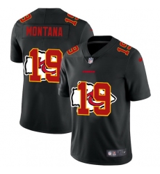 Kansas City Chiefs 19 Joe Montana Men Nike Team Logo Dual Overlap Limited NFL Jersey Black