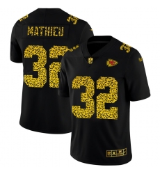 Kansas City Chiefs 32 Tyrann Mathieu Men Nike Leopard Print Fashion Vapor Limited NFL Jersey Black