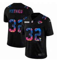 Kansas City Chiefs 32 Tyrann Mathieu Men Nike Multi Color Black 2020 NFL Crucial Catch Vapor Untouchable Limited Jersey