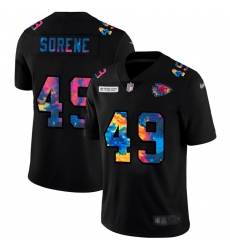 Kansas City Chiefs 49 Daniel Sorensen Men Nike Multi Color Black 2020 NFL Crucial Catch Vapor Untouchable Limited Jersey