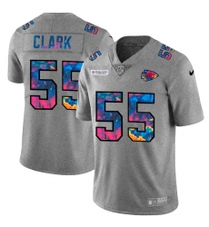 Kansas City Chiefs 55 Frank Clark Men Nike Multi Color 2020 NFL Crucial Catch NFL Jersey Greyheather