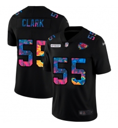 Kansas City Chiefs 55 Frank Clark Men Nike Multi Color Black 2020 NFL Crucial Catch Vapor Untouchable Limited Jersey