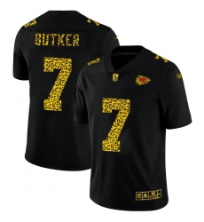 Kansas City Chiefs 7 Harrison Butker Men Nike Leopard Print Fashion Vapor Limited NFL Jersey Black