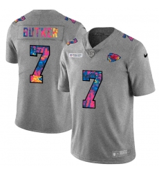 Kansas City Chiefs 7 Harrison Butker Men Nike Multi Color 2020 NFL Crucial Catch NFL Jersey Greyheather