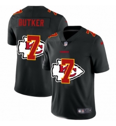 Kansas City Chiefs 7 Harrison Butker Men Nike Team Logo Dual Overlap Limited NFL Jersey Black