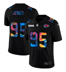 Kansas City Chiefs 95 Chris Jones Men Nike Multi Color Black 2020 NFL Crucial Catch Vapor Untouchable Limited Jersey