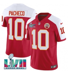 Men   Kansas City Chiefs 10 Isiah Pacheco Red 2023 F U S E  With Super Bowl LVII Patch Vapor Untouchable Limited Stitched Jersey