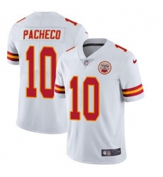 Men Kansas City Chiefs 10 Isiah Pacheco White Vapor Untouchable Limited Stitched Football Jersey