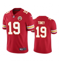 Men Kansas City Chiefs 19 Kadarius Toney Red Vapor Untouchable Limited Stitched Football Jersey