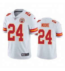 Men Kansas City Chiefs 24 Skyy Moore White Vapor Untouchable Limited Stitched Football Jersey