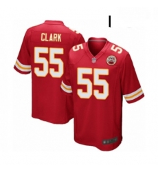 Men Kansas City Chiefs 55 Frank Clark Game Red Team Color Football Jersey