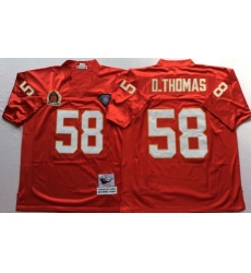 Men Kansas City Chiefs 58 Derrick Thomas Red M&N Throwback Jersey
