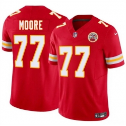 Men   Kansas City Chiefs 77 Jaylon Moore Red 2025 F U S E  Vapor Untouchable Limited Stitched Football Jersey