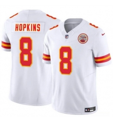 Men  Kansas City Chiefs 8 DeAndre Hopkins White 2024 F U S E Vapor Untouchable Limited Stitched Football Jersey