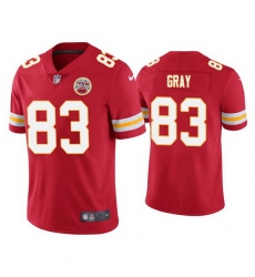 Men Kansas City Chiefs 83 Noah Gray Red Limited Stitched NFL Jersey