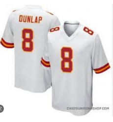 Men Nike Carlos Dunlap White Kansas City Chiefs #8 Home Stitched Jersey