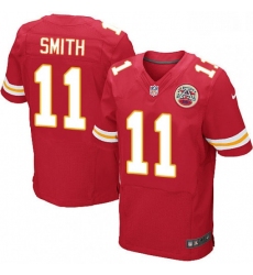 Men Nike Kansas City Chiefs 11 Alex Smith Red Team Color Vapor Untouchable Elite Player NFL Jersey