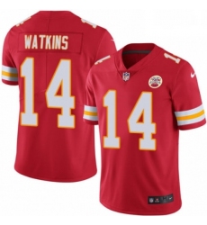 Men Nike Kansas City Chiefs 14 Sammy Watkins Red Team Color Vapor Untouchable Limited Player NFL Jersey