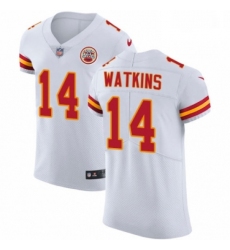 Men Nike Kansas City Chiefs 14 Sammy Watkins White Vapor Untouchable Elite Player NFL Jersey