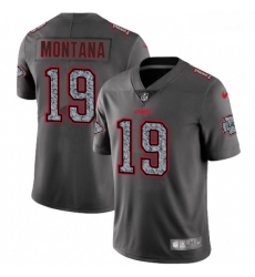 Men Nike Kansas City Chiefs 19 Joe Montana Gray Static Vapor Untouchable Limited NFL Jersey