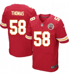 Men Nike Kansas City Chiefs 58 Derrick Thomas Red Team Color Vapor Untouchable Elite Player NFL Jersey