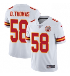 Men Nike Kansas City Chiefs 58 Derrick Thomas White Vapor Untouchable Limited Player NFL Jersey