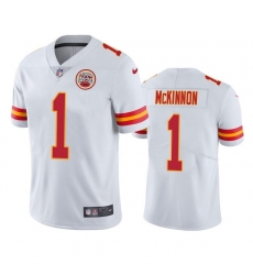 Men's Kansas City Chiefs #1 Jerick McKinnon White Vapor Untouchable Limited Stitched Football Jersey