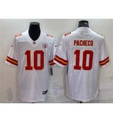 Mens Kansas City Chiefs #10 Isaih Pacheco White Vapor Untouchable Limited Player Jersey
