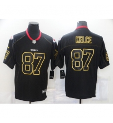 Men's Kansas City Chiefs #87 Travis Kelce Black Gold Nike Limited Jersey