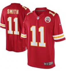Mens Kansas City Chiefs Alex Smith Nike Red Team Color Limited Jersey