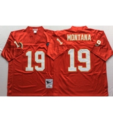 Mitchell And Ness Chiefs #19 joe montana red Throwback Stitched NFL Jersey