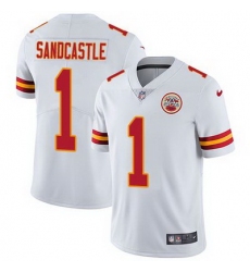 Nike Chiefs #1 Leon Sandcastle White Mens Stitched NFL Vapor Untouchable Limited Jersey