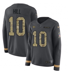Nike Chiefs #10 Tyreek Hill Anthracite Salute to Service