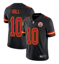 Nike Chiefs #10 Tyreek Hill Black Mens Stitched NFL Limited Rush Jersey