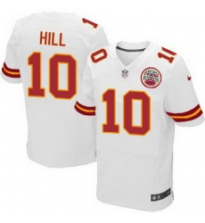 Nike Chiefs #10 Tyreek Hill White Mens Stitched NFL Elite Jersey