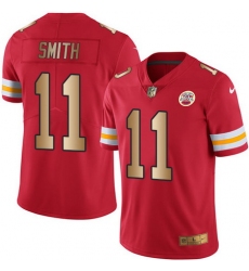 Nike Chiefs #11 Alex Smith Red Mens Stitched NFL Limited Gold Rush Jersey