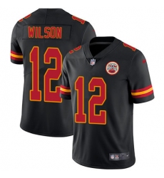 Nike Chiefs #12 Albert Wilson Black Mens Stitched NFL Limited Rush Jersey
