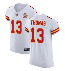 Nike Chiefs #13 De Anthony Thomas White Mens Stitched NFL Vapor Untouchable Elite Jersey