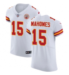Nike Chiefs #15 Patrick Mahomes White Mens Stitched NFL Vapor Untouchable Elite Jersey