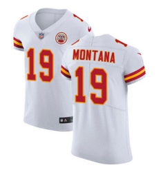 Nike Chiefs #19 Joe Montana White Mens Stitched NFL Vapor Untouchable Elite Jersey