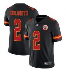 Nike Chiefs #2 Dustin Colquitt Black Mens Stitched NFL Limited Rush Jersey