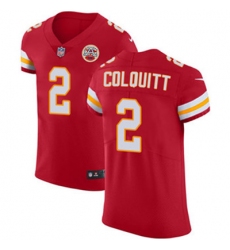 Nike Chiefs #2 Dustin Colquitt Red Team Color Mens Stitched NFL Vapor Untouchable Elite Jersey