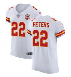 Nike Chiefs #22 Marcus Peters White Mens Stitched NFL Vapor Untouchable Elite Jersey