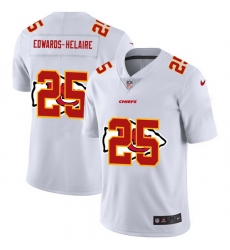 Nike Chiefs 25 Clyde Edwards Helaire White Shadow Logo Limited Jersey