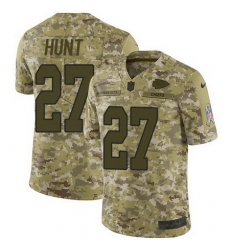 Nike Chiefs #27 Kareem Hunt Camo Mens Stitched NFL Limited 2018 Salute To Service Jersey