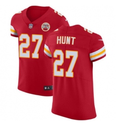 Nike Chiefs #27 Kareem Hunt Red Team Color Mens Stitched NFL Vapor Untouchable Elite Jersey