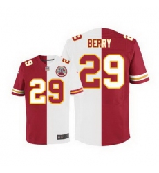 Nike Chiefs #29 Eric Berry Red White Mens Stitched NFL Elite Split Jersey