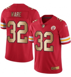 Nike Chiefs #32 Spencer Ware Red Mens Stitched NFL Limited Gold Rush Jersey